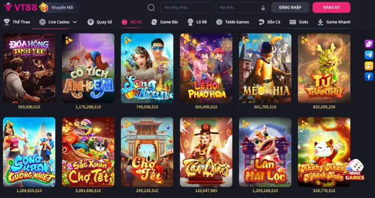 Nổ hũ đổi thưởng tại VT88: cơ hội làm giàu không giới hạn 1 Tổng quan về cổng game nổ hũ VT88