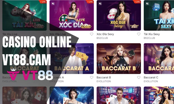 Casino Online VT88: Chơi Là Thắng, Rút Tiền Siêu Nhanh! 2 Các trò chơi phổ biến tại casino online VT88