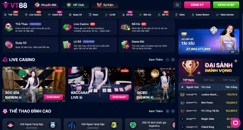 top game cá cược vt88cam